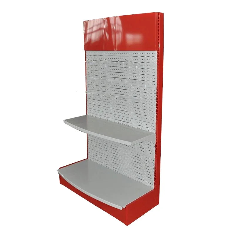 Metallic Light Duty Advertising Display Supermarket Rack with Powder Coated Finish 5-Layer Capacity