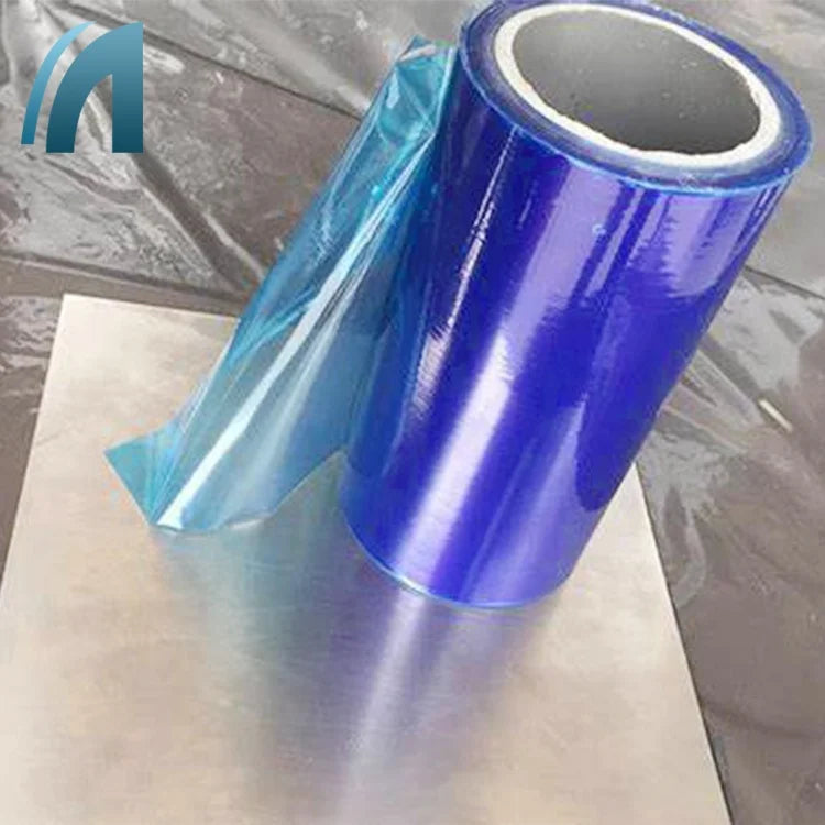 Wholesale ShengFa Blue Soft Transparent Moisture Proof Removable Adhesive Customizable PE Protective Film for Aluminum Plate