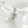 LFH 1ct Moissanite Engagement Ring Moissanite Jewelry Wedding Rings Gold 18k Couple 18k White Necklaces Real Gold Weddings Ring