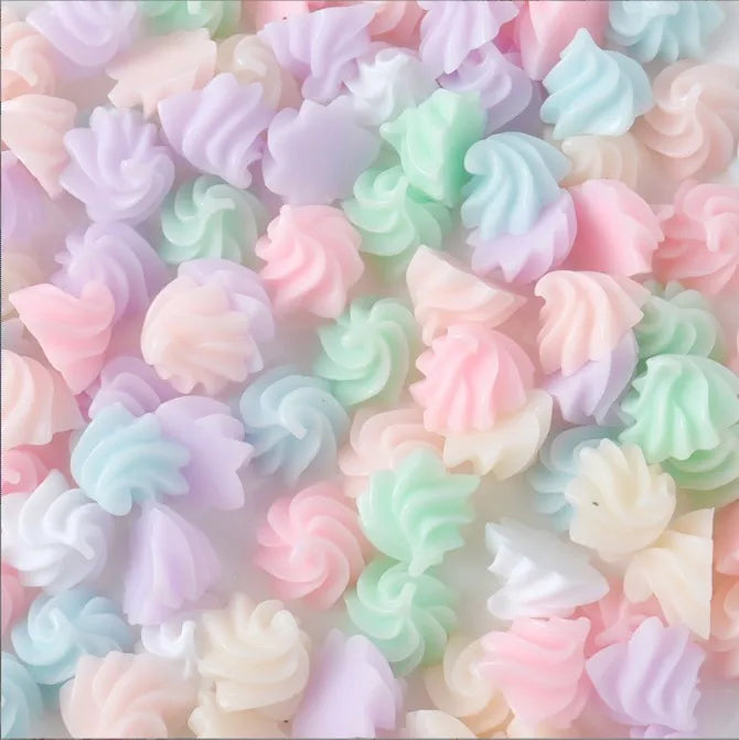 Kawaii Loose Beads Colorful Resin Charm in Acrylic Plastic Lucite for DIY Simulation Bake Chocolate Candy Art Supply Decoration