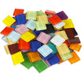 2cm Mixed Color Square Crystal Glass Mosaic Tile DIY Craft Hobby for Kids  Red Blue Green Purple White Black
