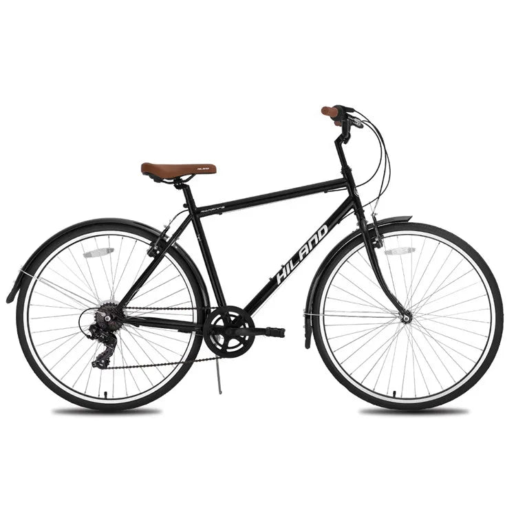 JOYKIE 700C 7 Speed Black Vintage Retro Urban Bicycle City Bike
