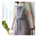 Wholesale Large Size Long Custom Logo Promotional Kitchen Cooking Cotton Linen Sleeveless Work Apron with Pocket