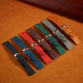 Top Grain Cowhide Leather Watch Band Flat Stitches Genuine Real Watch Bands With Butterfly Buckle 18mm 19mm 20mm 21mm 22mm 24mm