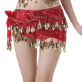 Sparkling Elegant 2-row Wave Sequins Wrap Around the Hip Scarf Waist Skirt Chain for Belly Dance Wear