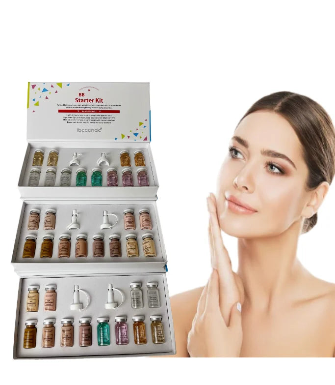 T Private Label Semi Permanent White Makeup Liquid Ampoule Serum BB Cream Booster Whitening Liquid Foundation