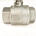 KASIN 2006WSW Series Thread NPT Stainless Steel ASTM CF8M 2PC Ball Valve 2000WOG 2000PSI