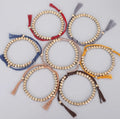 2021 Trendy Handmade Jewelry Braided Lucky Rope Bracelet Buddhist Brass Beaded Tassel Bracelet for Women