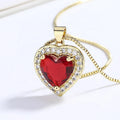 Plating Heart -Shaped Customizable Women Love Pendant Necklace Couple Heart Shape Bff Fine Necklaces