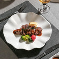 Nordic Irregular Shape Ceramic Snack Dessert Plates Porcelain Salad Bowl White Pasta Steak Plates Restaurant Tableware