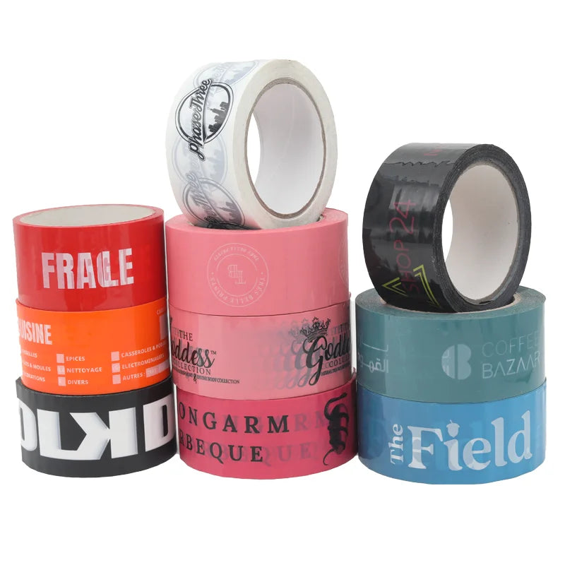 Brown clear Low Noise Box Carton Sealing Tape Transparent Duct Tapes Custom logo Quiet Packing Tape Refill Roll