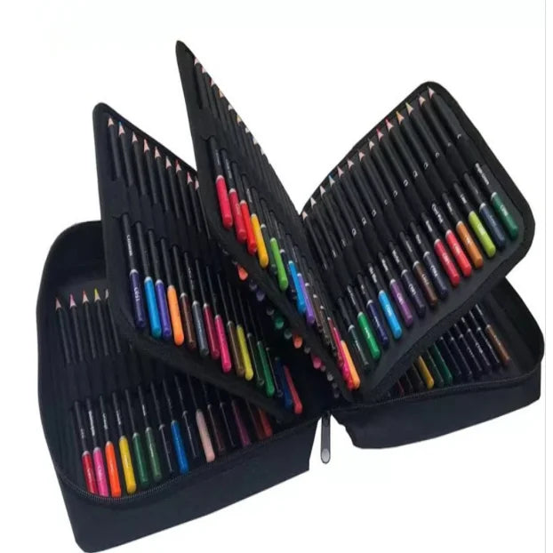 Hot-Selling Beautiful 72-Piece Oil-Based Art Coloring Set for the Elderly with Zipper Case EN71 Certified Drawing Tools