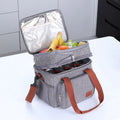 New Double Layer Insulated Cooler Bag Outdoor Picnic Tote Lunch Bag Portable Large Capacity Oxford Cloth Lunch Cooler Bags