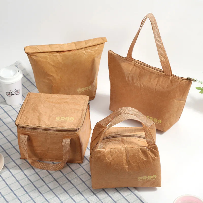 Waterproof Canvas Duffle Tote Bag with Dupont Food Paper Pearl Cotton Coated PP Webbing Handle for Shopping Grocery Picnic