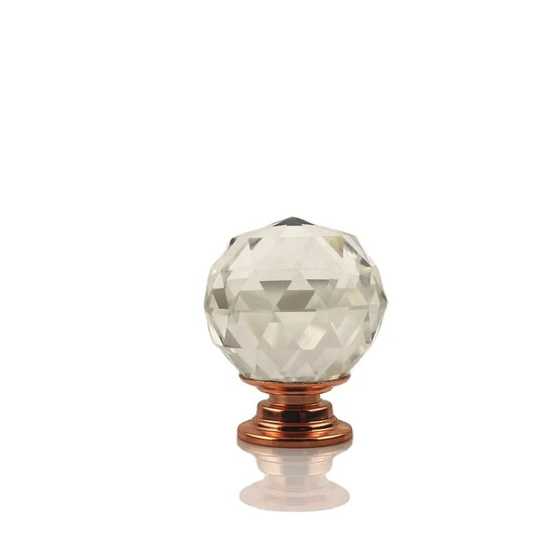 30mm Transparent Faceted Ball Crystal Handmade DIY Cabinet Knobs Handle for Cabinet Pull