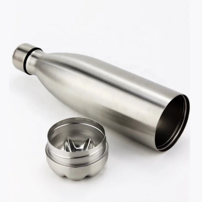 750ml  Water Bottle Can Stainless Steel Thermos with Proof Bag Bottom Unscrews to Store