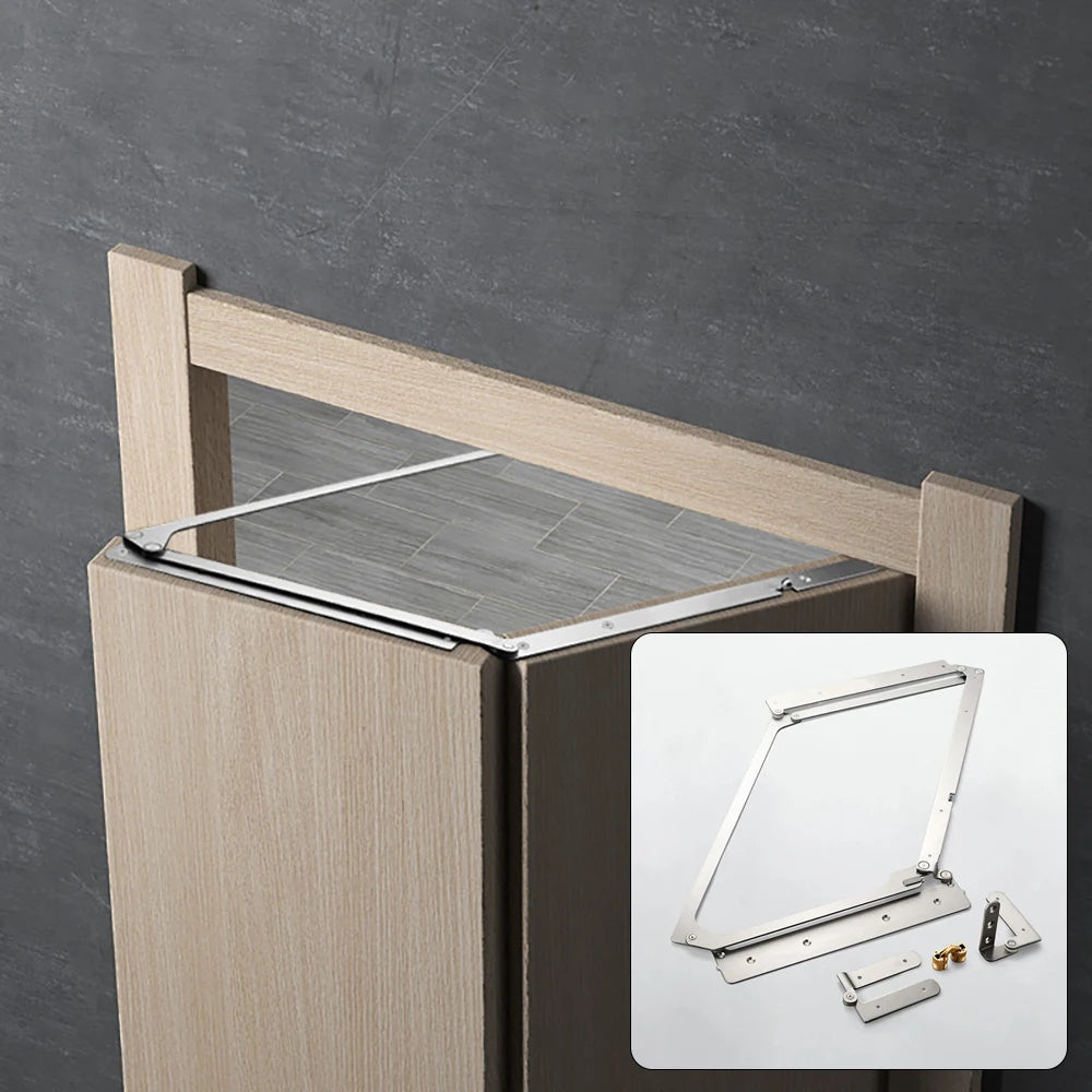 RHETECH 180Â° Bi-Folding Door Stainless Steel Hardware Set Sliding System for Furniture Fittings Kitchen Outdoor Bedroom Hotel