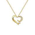 Fashion Heart Jewelry 18k Yellow Gold Pendant Necklace Natural Diamond Necklace Women Gift Popular Design