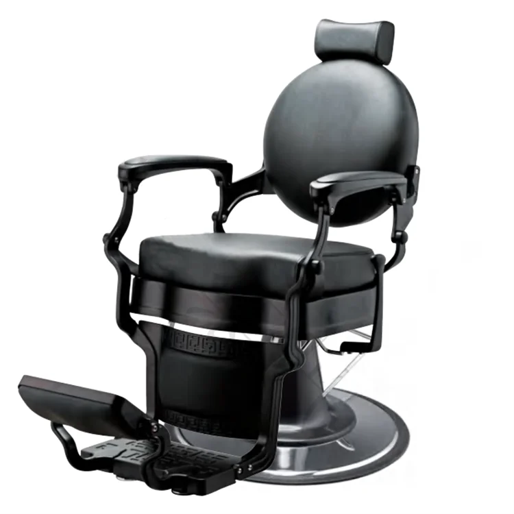 Kisen High End Electric Barber Chair Automatically Rotated Equipped with 2 CE Motors Can Be Customized Color