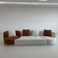 Italian Modern Luxury Living Room Double Three-Person Special-Shaped Velvet Sofa Nordic Simple Curved Leisure Sofa Apartment Use