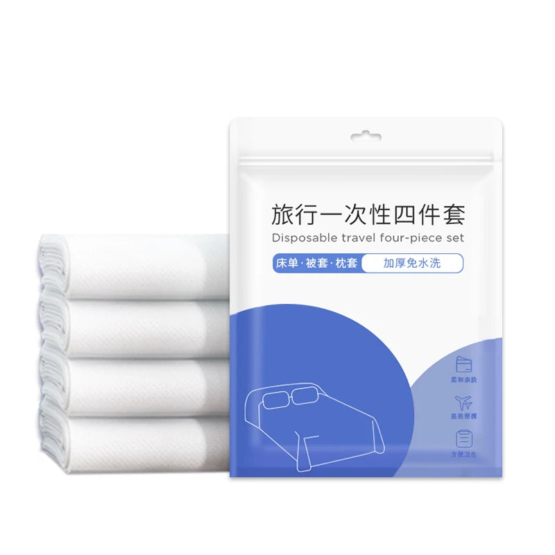 Manufacturer Disposable Bed Sheets Travel Sheets for Hotel Bed Travel Bedding Cover Portable Sheet Quilt Cover Pillowcase