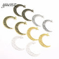 5 Colour Moon Charms 40*30mm Antique Silver Plated Pendants Making DIY Handmade Tibetan Silver Jewelry L601