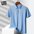 Oem Odm New Product Summer Ice Silk Loose Button Simple Casual Thin Short Sleeve Top Plus Size T Shirts for Men