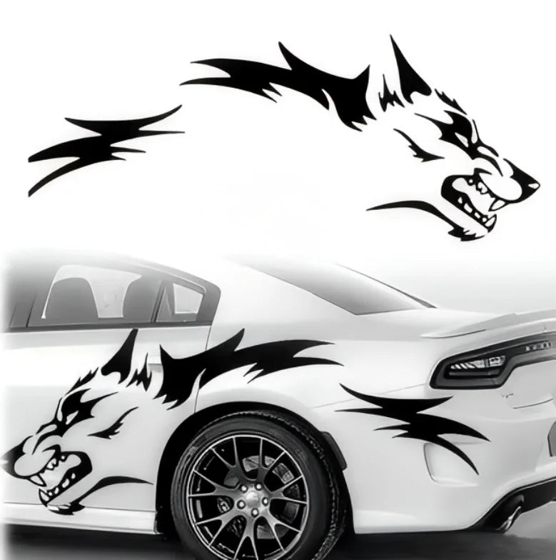 Factory Sale Stylish Wolf Design 2 Pcs/Set Car Decals and Side Stickers for Car Styling