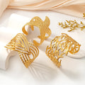 Vintage Stainless Steel Jewelry Wholesale Gold Plated Starfish Adjustable Cuff Bangle Bracelet Bijoux En Acier Inoxydable Femme