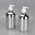 Silver High-End 500ml Plastic Empty Bottles with Pump for Skin Care Serum Face Cream or Shampoo and Conditioner