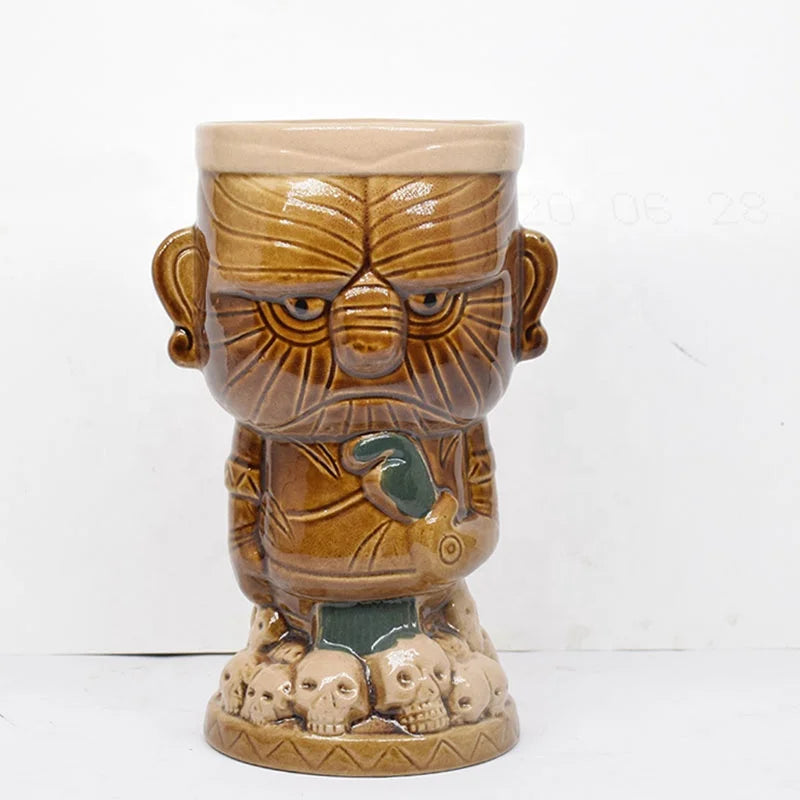 Wholesale Tiki Glass Tiki Mug Juice Tiki Glasses for  Cocktail Ceramic Funny Mug