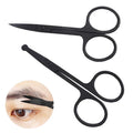 Professional 8.8cm Black Nose Hair Scissors Ceramic Handle Customized Safety Nail Scissors Stainless Steel Sharp Beauty Tool