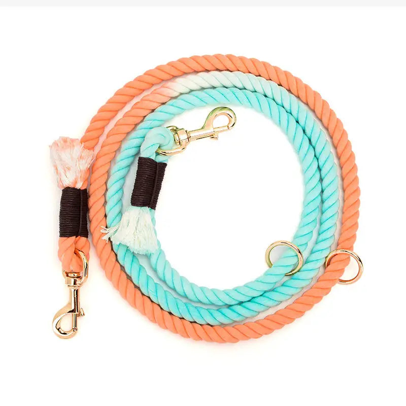 Personalized Custom Colored Nylon  Dog Leash Multifunctional Dog Walking Pet Leash Suppliers Products Pet Supplies