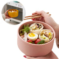 Reusable Kids Round Shaped Food Seal up Storage Container BPA Free Lunch Box Food Grade Silicone Outdoor Bento Box With Lid