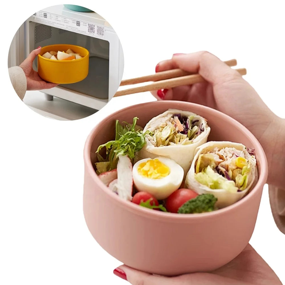 Reusable Kids Round Shaped Food Seal up Storage Container BPA Free Lunch Box Food Grade Silicone Outdoor Bento Box With Lid