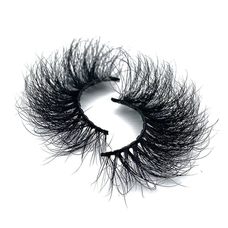Wholesale Natural Handmade Full Strip Mink False Lashes Private Label Soft 3D Mink Eyelashes