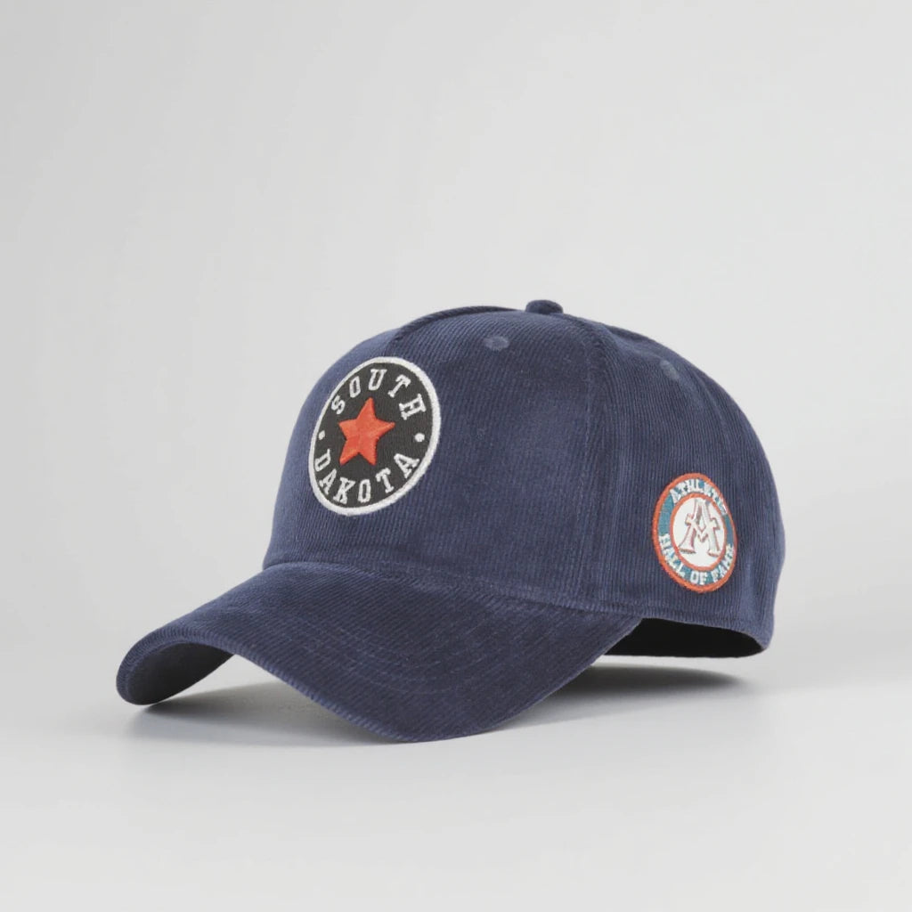 Wholesale Custom Printed 5-Panel Corduroy Fabric Baseball Cap Fashionable Sporty Curved Brim Snapback Embroidered Logo for Team