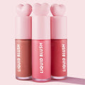 Wholesale Heart Liquid Blush Waterproof Long Lasting Vegan High Pigment Natural Cheek Tint Buildable Private Label Custom Logo