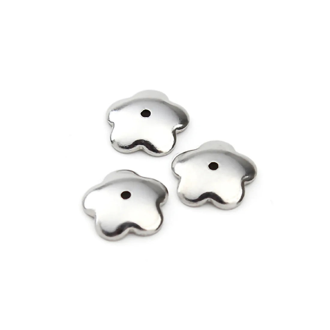 Fashion Stainless Steel Flower Bead Spacer for Jewelry Making Charms Necklace Accessories