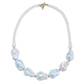 Hot Sale Good Quality Real Fresh Water Pearl Vintage Original Jewelry 17-18mm Big Baroque Freshwater Pearl Necklace
