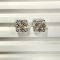 HQ Gems GRA Moissanite 8x8mm D VVS  Super White 3 Carat Ice Crushed Moissanite Diamond Loose Gemstone Ring