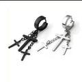 Manufacturers Direct Sales Fashion Trend Men's Ear Clip Star the Same Style G-Dragon Stainless Steel Personality Cross Rings