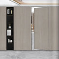 Modern Frameless Invisible Door Design Interior Invisible Veneer Bedroom Doors Concealed Invisible Wooden Room Door