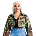 Hot Selling Breathable Casual Fashion High Quality Long Sleeves Camouflage Polyester Nonwoven Women Jacket