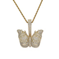 CN413   Bling Bling  Brass Setting CZ Hip Hop Necklace Iced Out Jewelry
