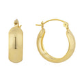 925 Silver Women Jewelry Gold Plated 14k Large Chunky Statement Statement Laminated Gold Earrings Huggies