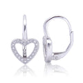 Women Wedding 925 Sterling Silver France Lock Love Heart Knot Chinese Earring