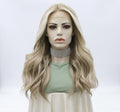 Celebrity T-part 130% Density Highlight Cool Blond Futura Heat Resistant Lace Front Synthetic Hair Wigs for Daily Wearing