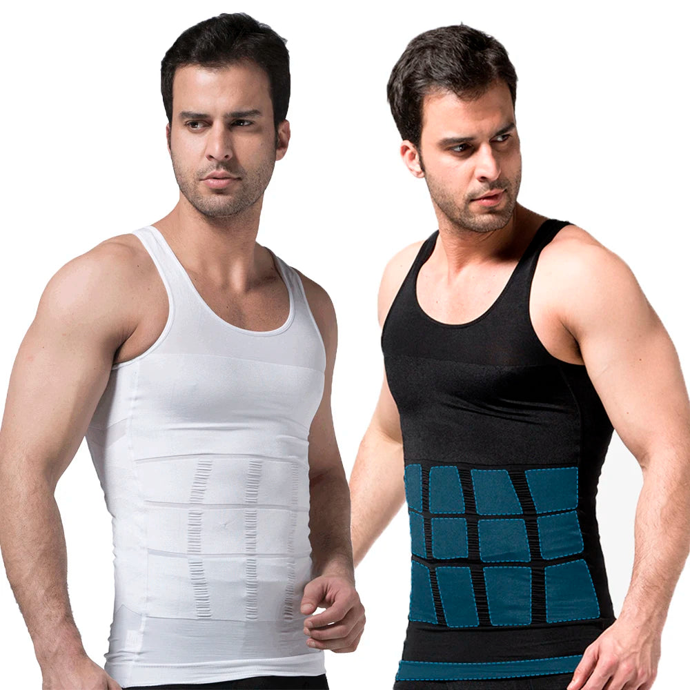 Best Seller Men's Workout Fitness Gym Active Wear Body Sculpting Shapewear Corset Full Body Shaper Vest Plus Size & Breathable