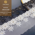 Water Soluble Lace Mesh Fabric with Gold Thread Embroidery  Gold Thread Embroidery Soft and Comfortable High-quality Lace